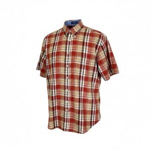 Pendleton Seaside Shirt Mens‎ XL Plaid Short Sleeve Button Down Casual Cotton